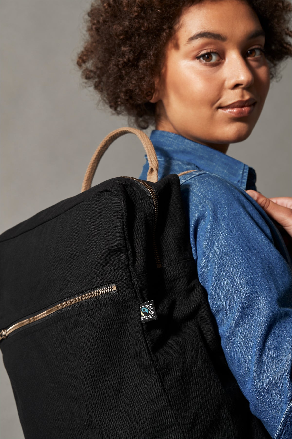 Cottover Canvas Daypack Schwarz, Produktansicht