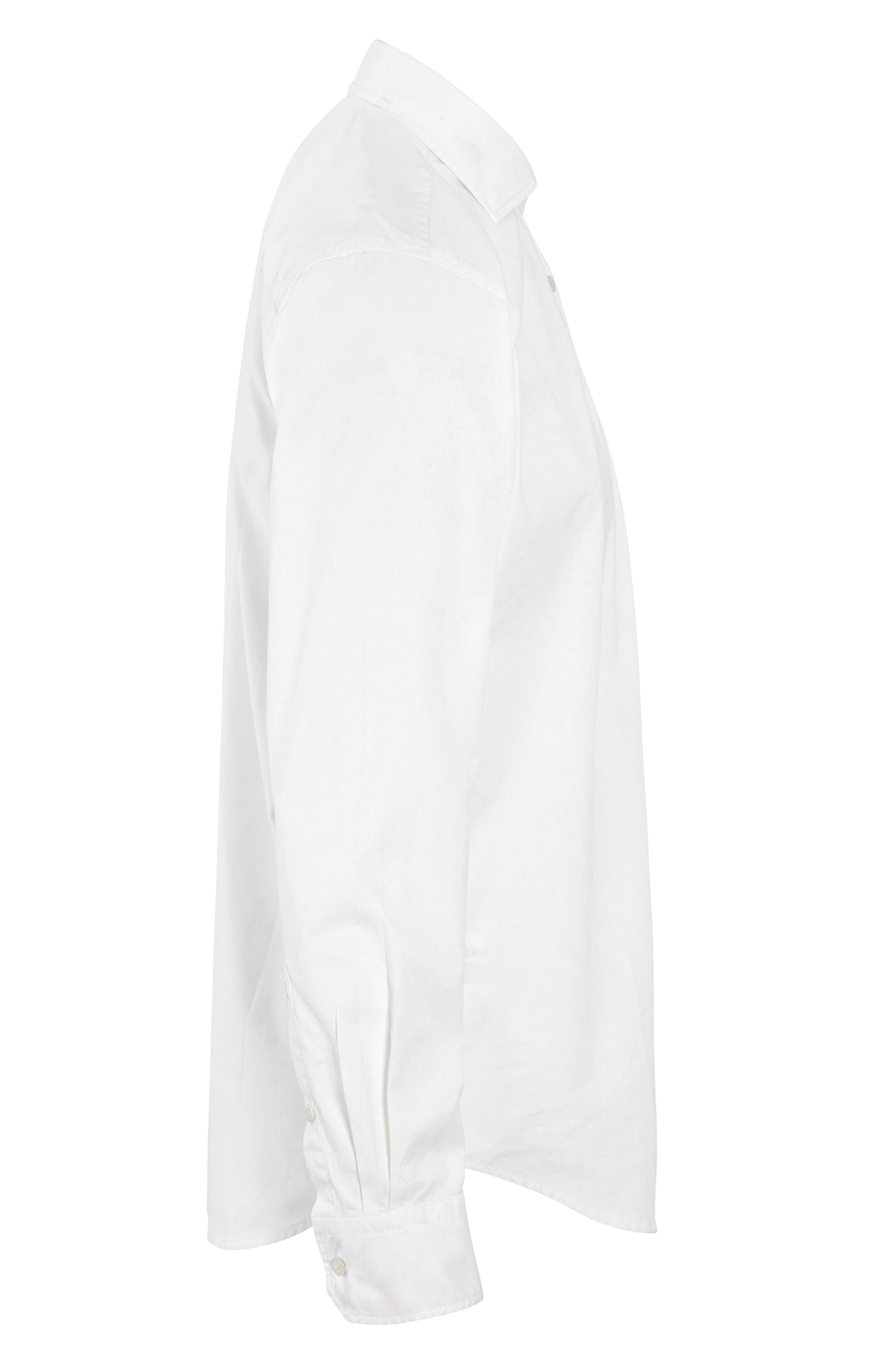 Cottover Twill Comfort Man Weiss, Seitenansicht rechts