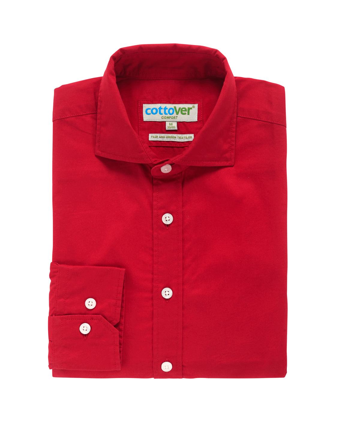 Cottover Twill Comfort Man Rot, Produktansicht