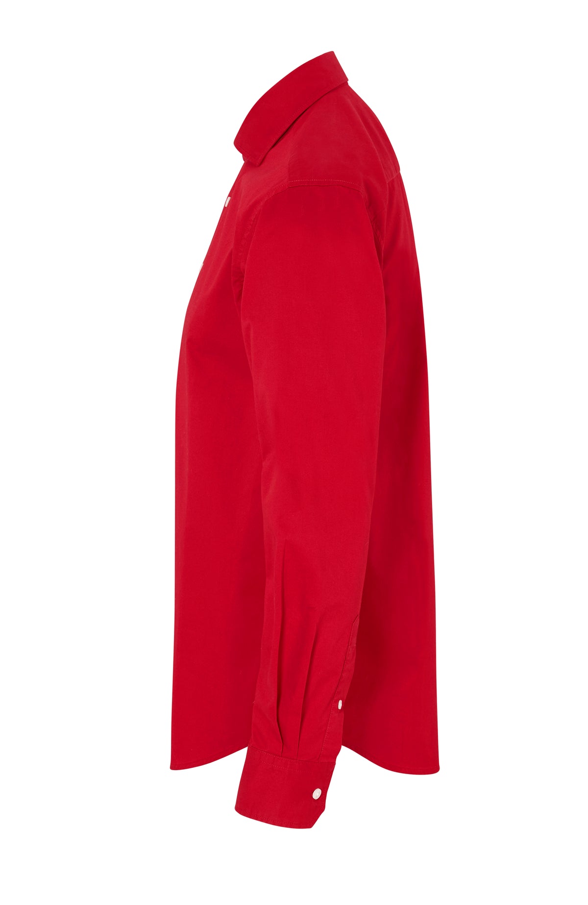 Cottover Twill Comfort Man Rot, Seitenansicht links