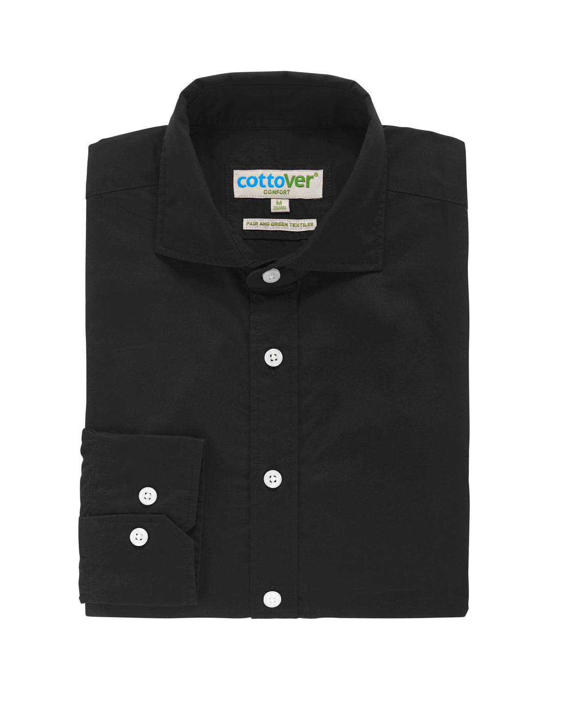 Cottover Twill Comfort Man Schwarz, Produktansicht