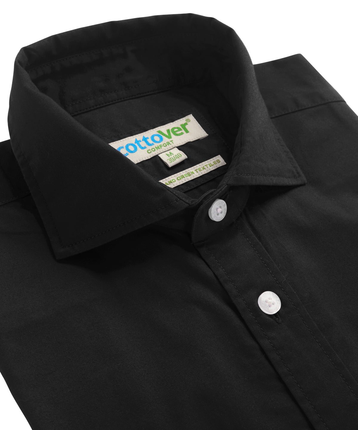 Cottover Twill Comfort Man Schwarz, Produktansicht