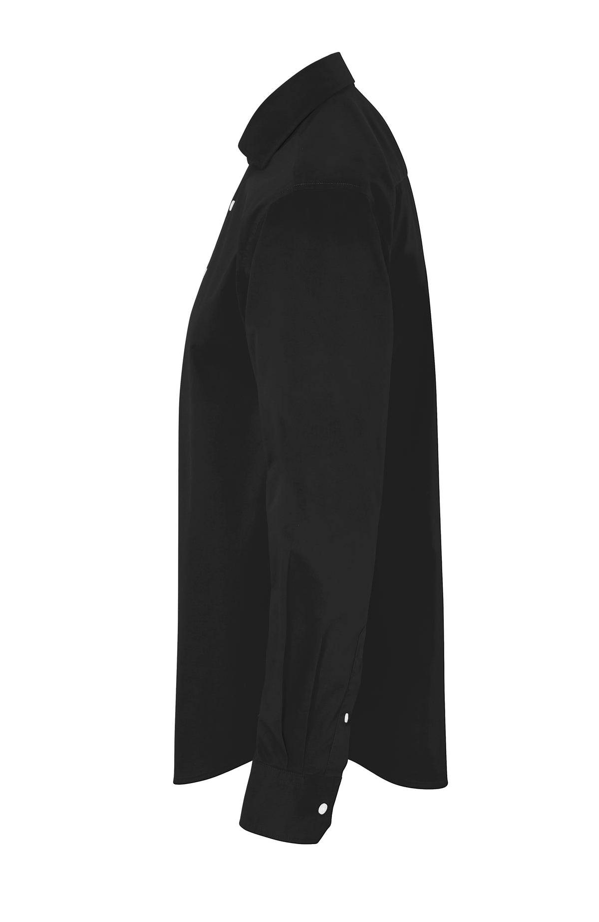 Cottover Twill Comfort Man Schwarz, Seitenansicht links