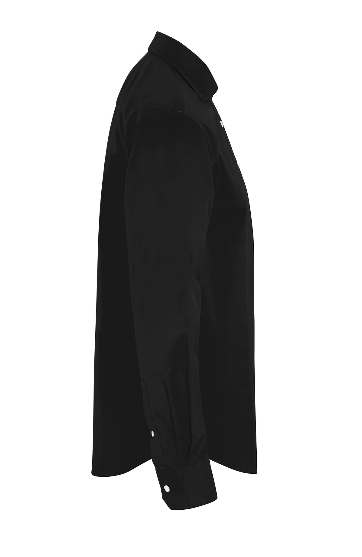 Cottover Twill Comfort Man Schwarz, Seitenansicht rechts