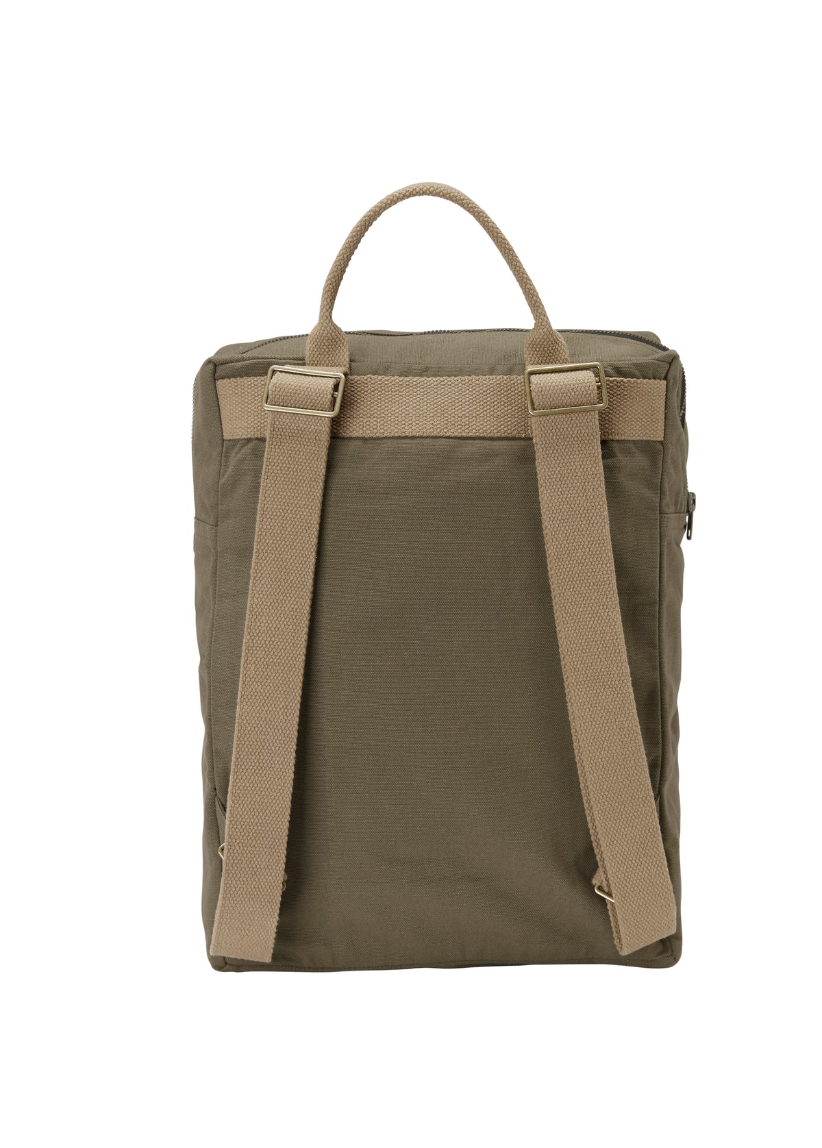 Cottover Canvas Daypack Olivegrün, Rückansicht