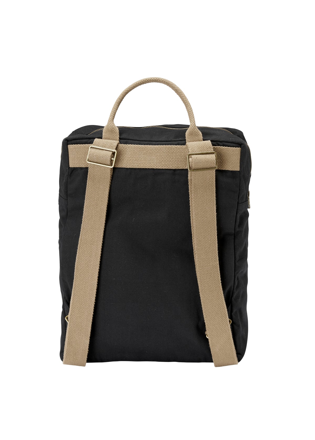 Cottover Canvas Daypack Schwarz, Rückansicht