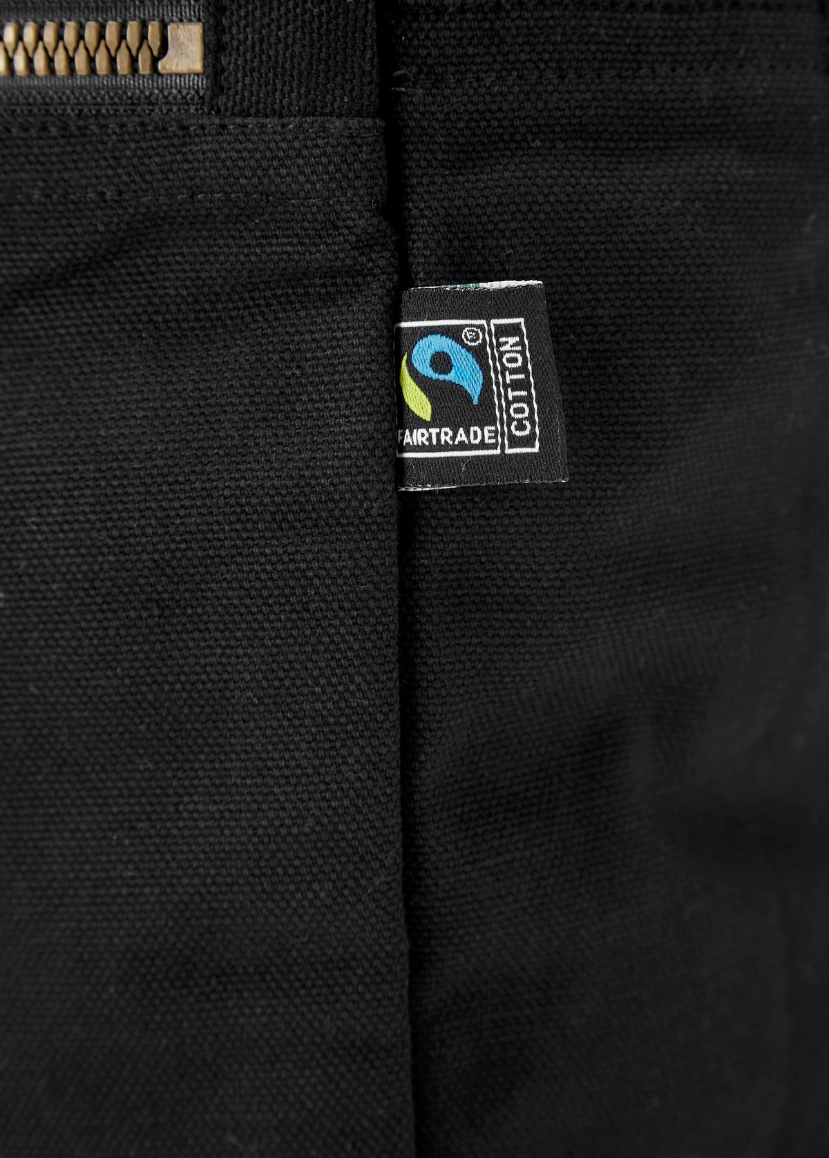 Cottover Canvas Daypack Schwarz, Detailansicht