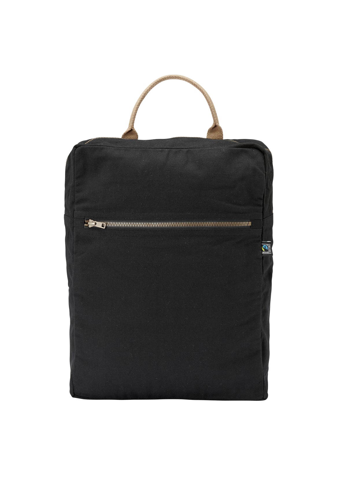Cottover Canvas Daypack Schwarz, Vorderansicht