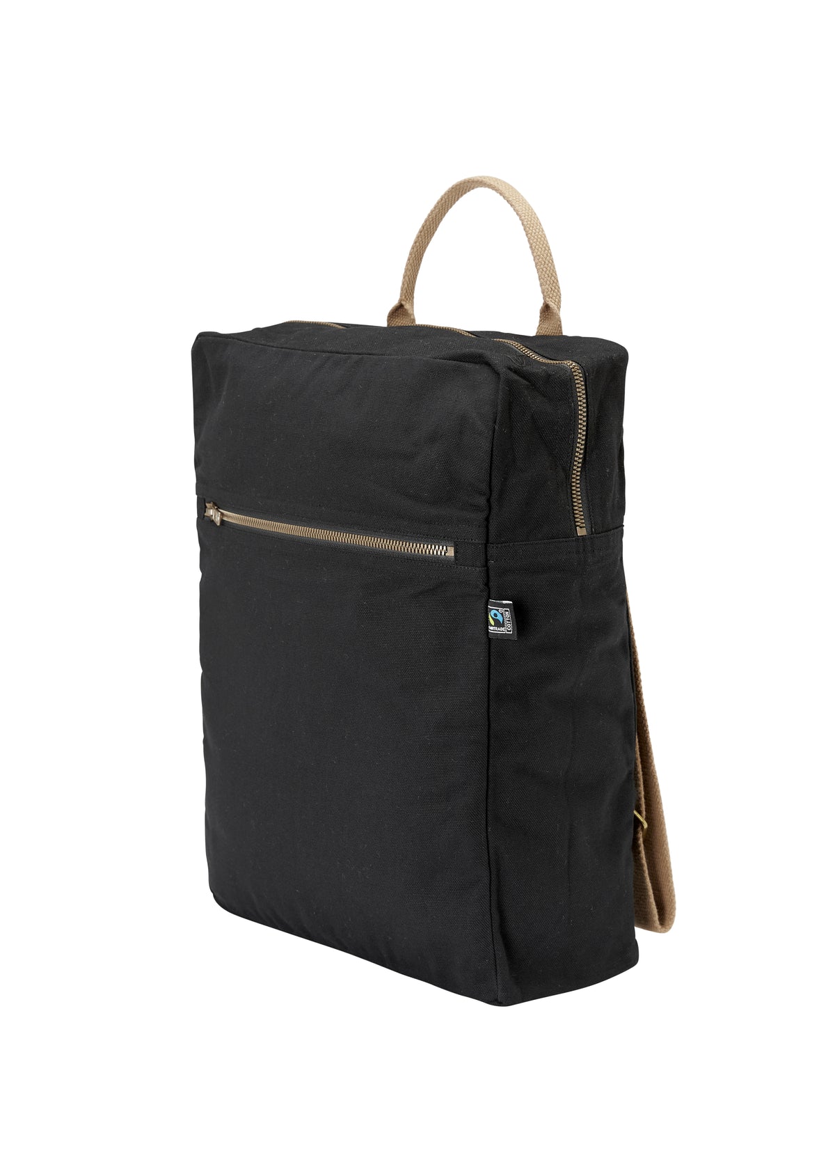 Cottover Canvas Daypack Schwarz, Seitenansicht links