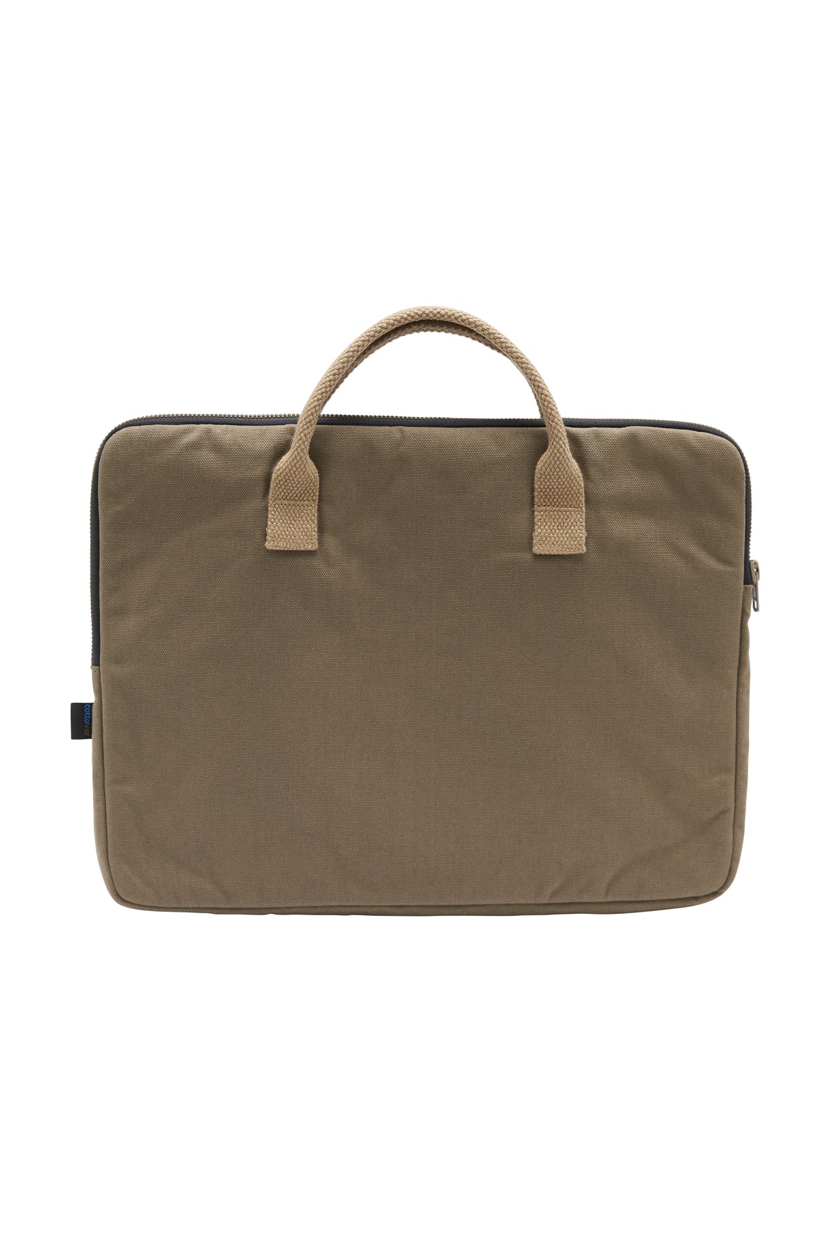 Cottover Canvas Computer Case Olivegrün, Rückansicht