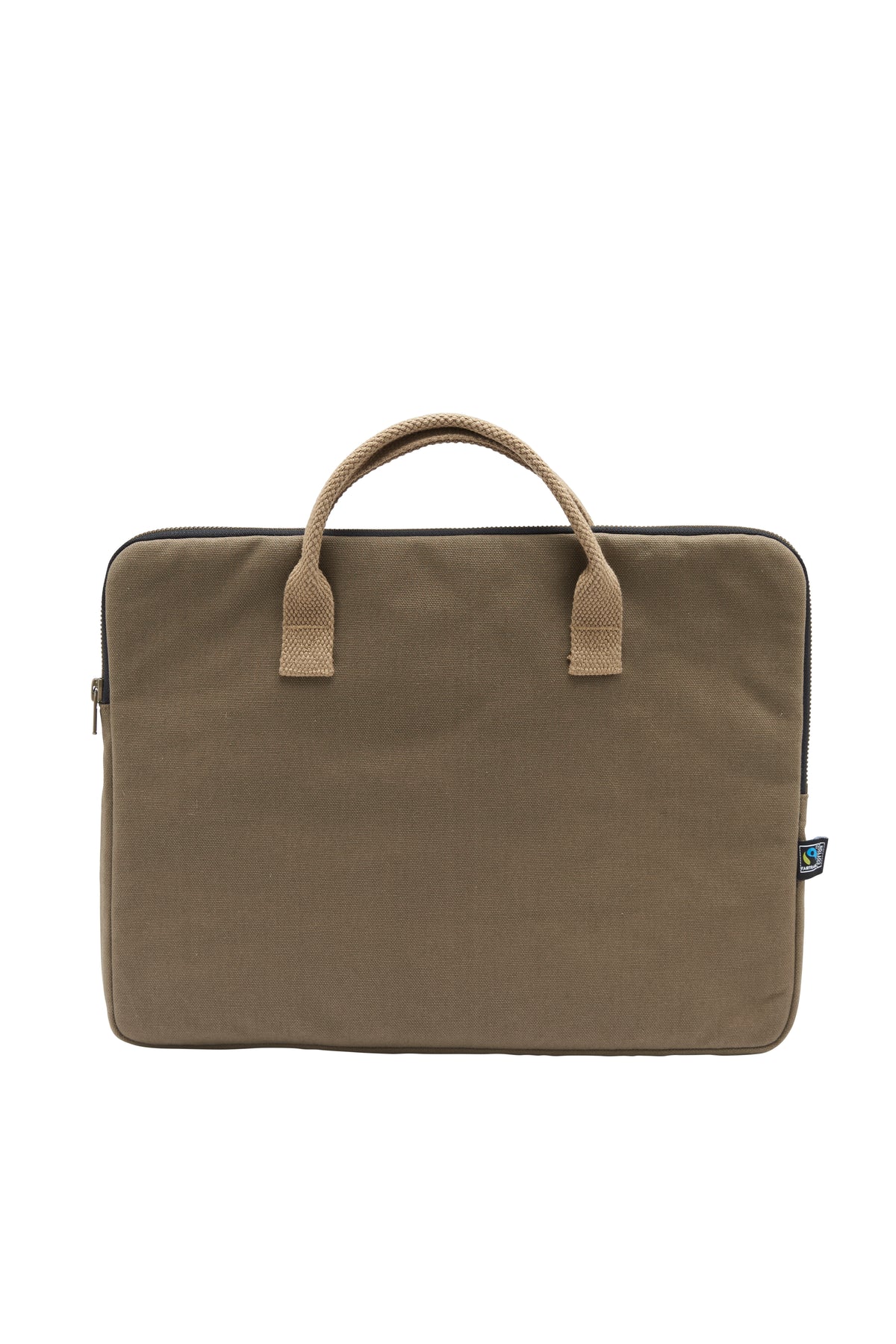 Cottover Canvas Computer Case Olivegrün, Vorderansicht