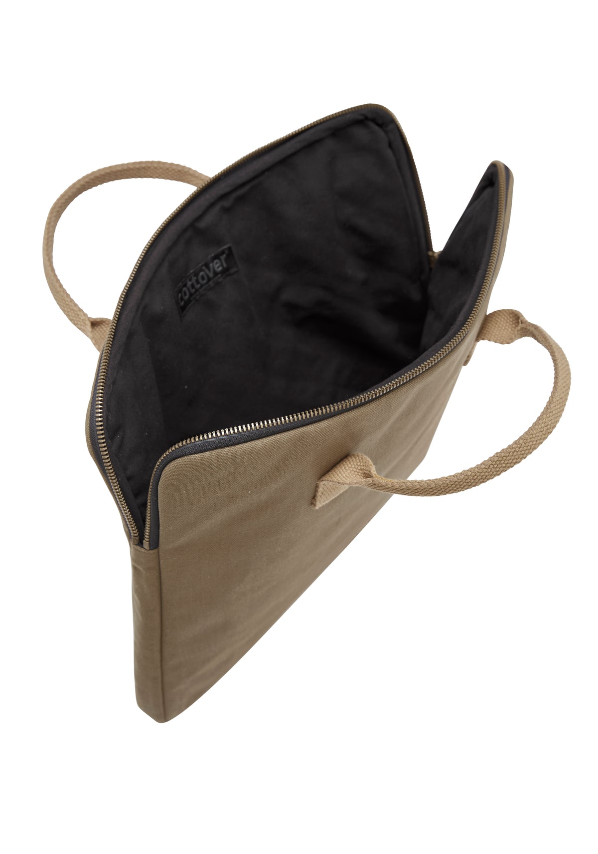 Cottover Canvas Computer Case Olivegrün, Produktansicht
