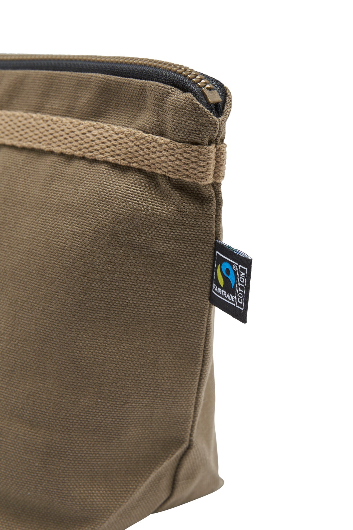 Cottover Canvas Toilet Case Olivegrün, Detailansicht