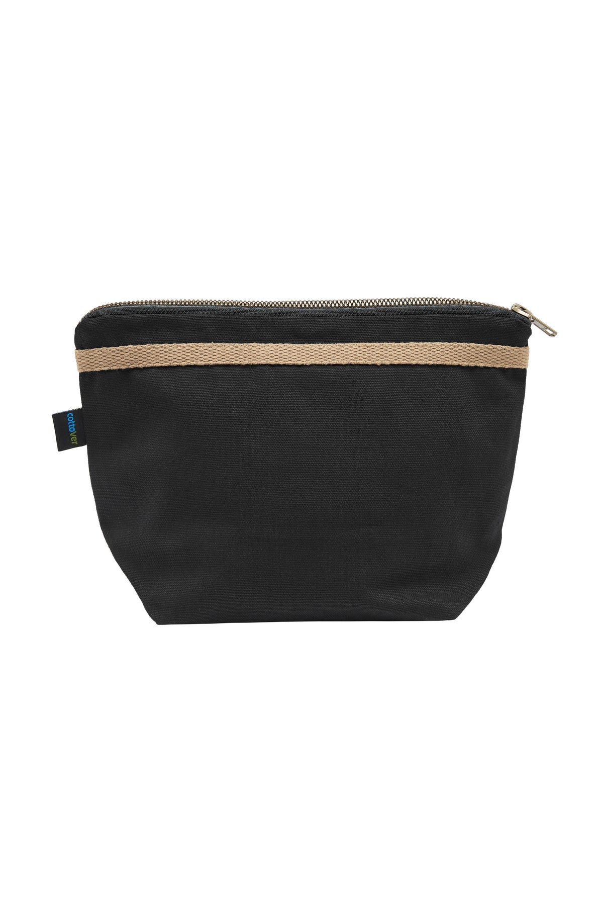 Cottover Canvas Toilet Case Schwarz, Rückansicht