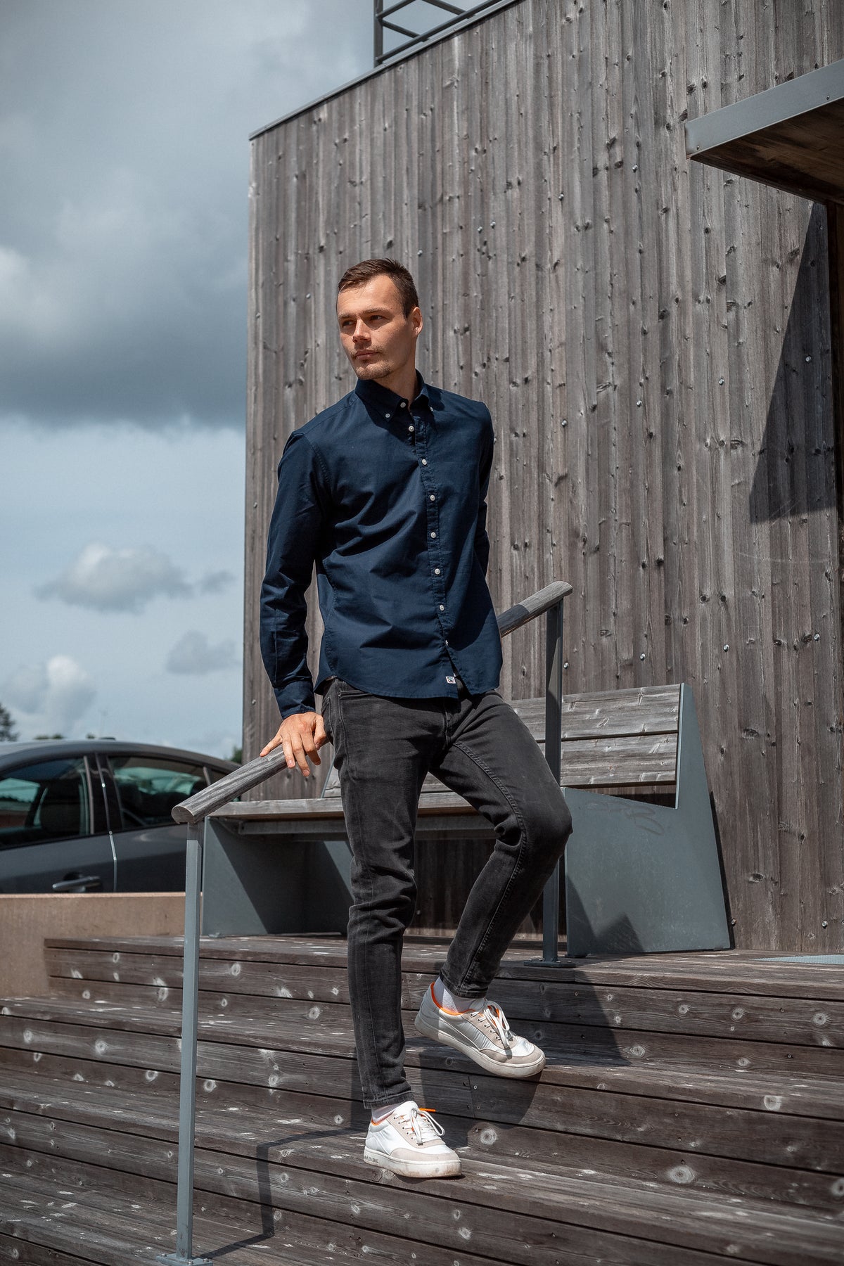 Cottover Oxford Comfort Man Marine, Produktansicht