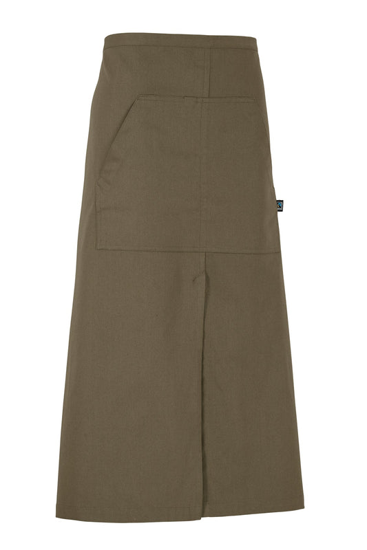 Cottover Waist Apron Long Olivegrün, Vorderansicht