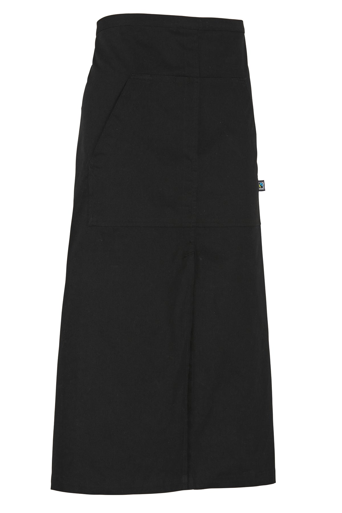 Cottover Waist Apron Long Schwarz, Vorderansicht