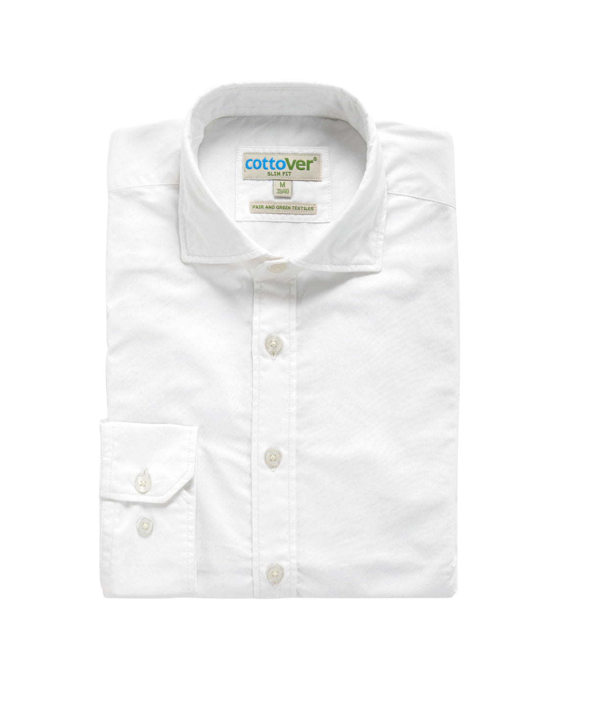 Cottover Twill Slim Fit Man Weiss, Produktansicht