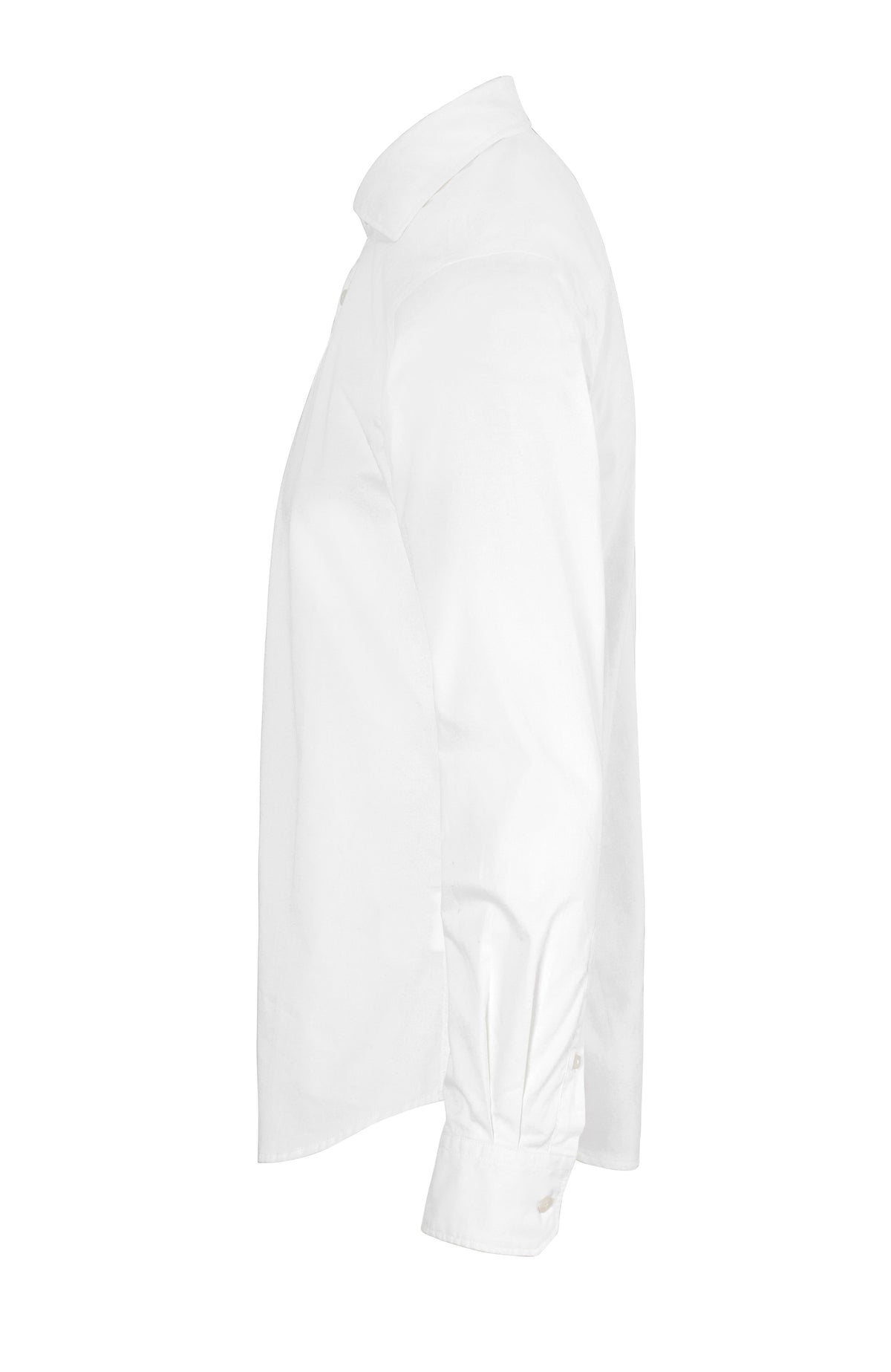 Cottover Twill Slim Fit Man Weiss, Seitenansicht links