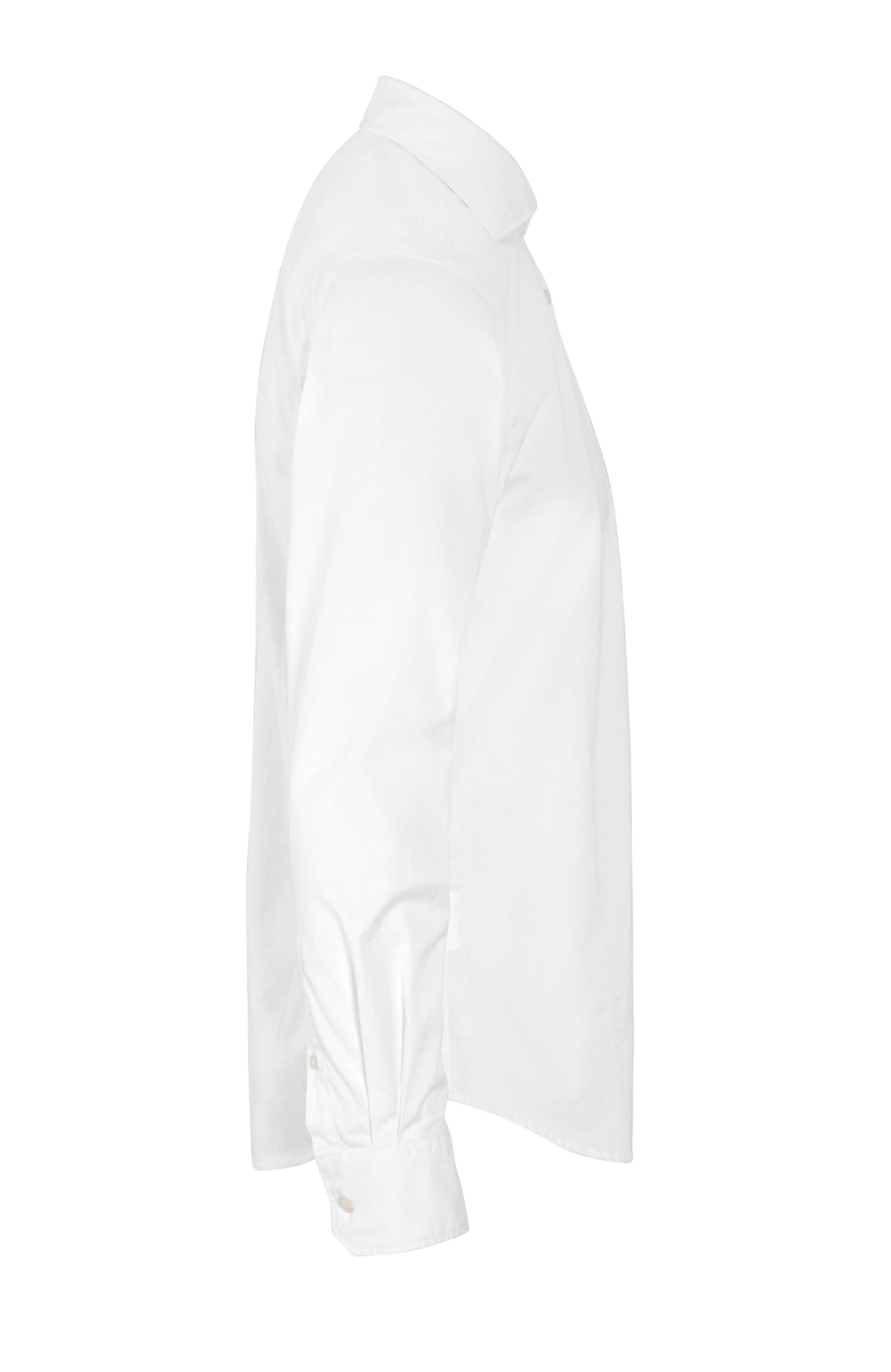 Cottover Twill Slim Fit Man Weiss, Seitenansicht rechts