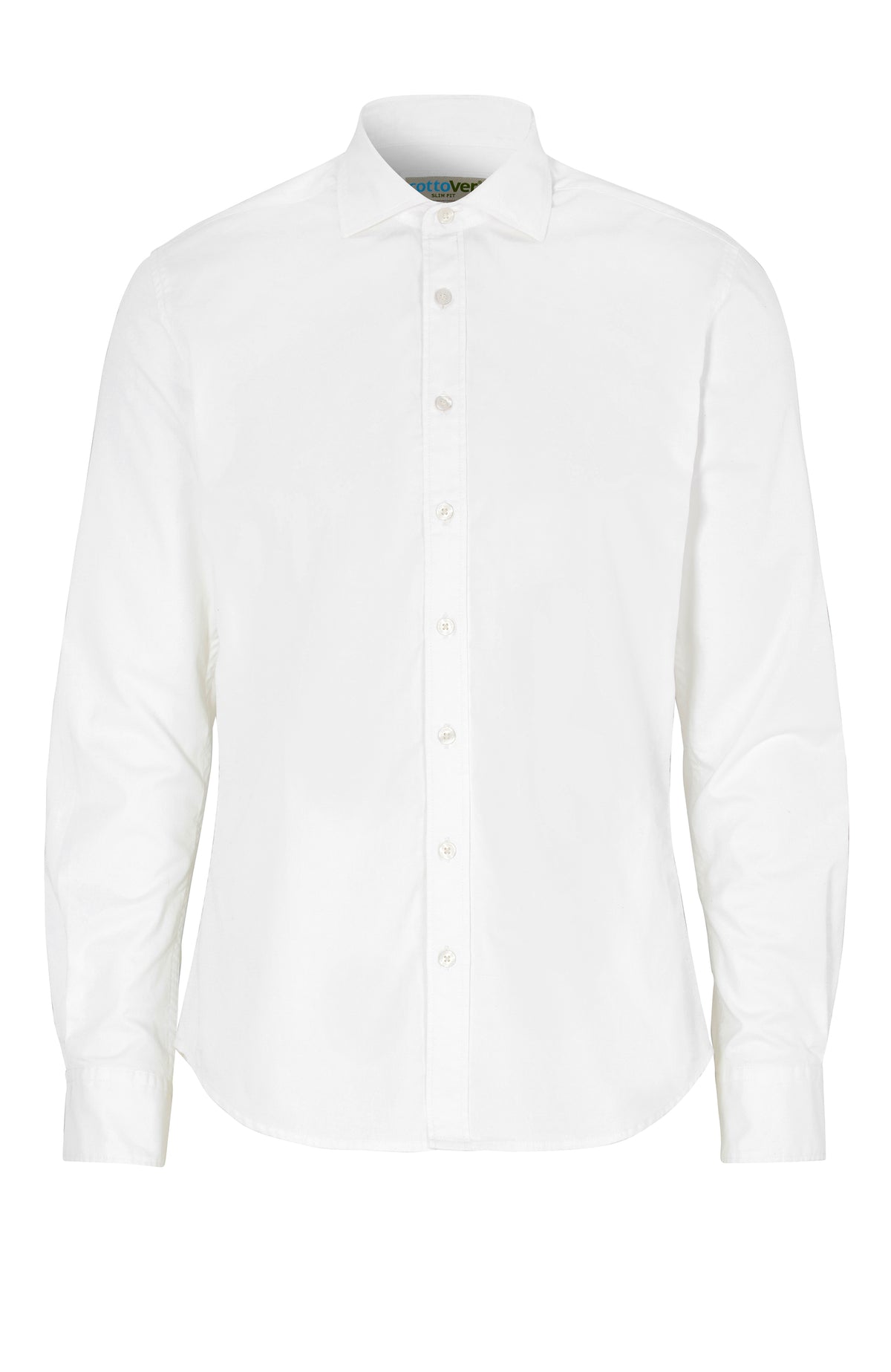 Cottover Twill Slim Fit Man Weiss, Produktansicht
