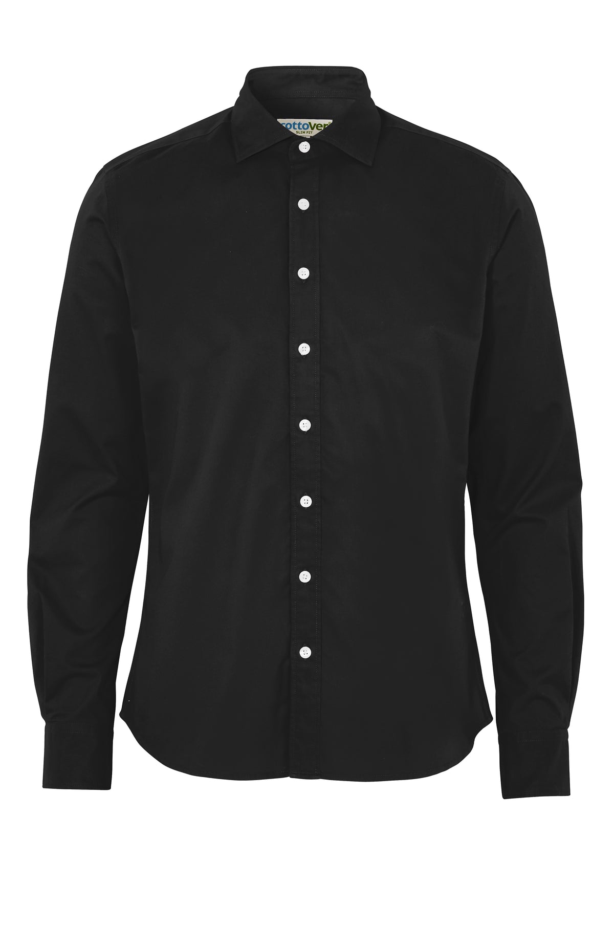 Cottover Twill Slim Fit Man Schwarz, Produktansicht