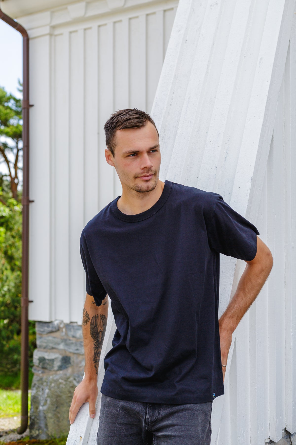 Cottover Oversize T-shirt Marine, Produktansicht