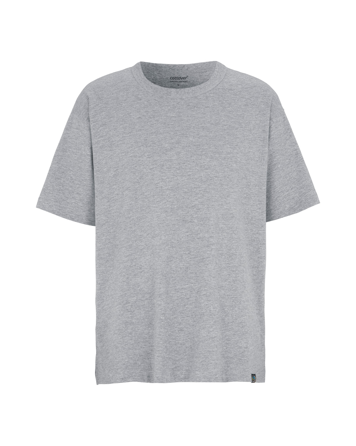 Cottover Oversize T-shirt Grey Melange, Vorderansicht