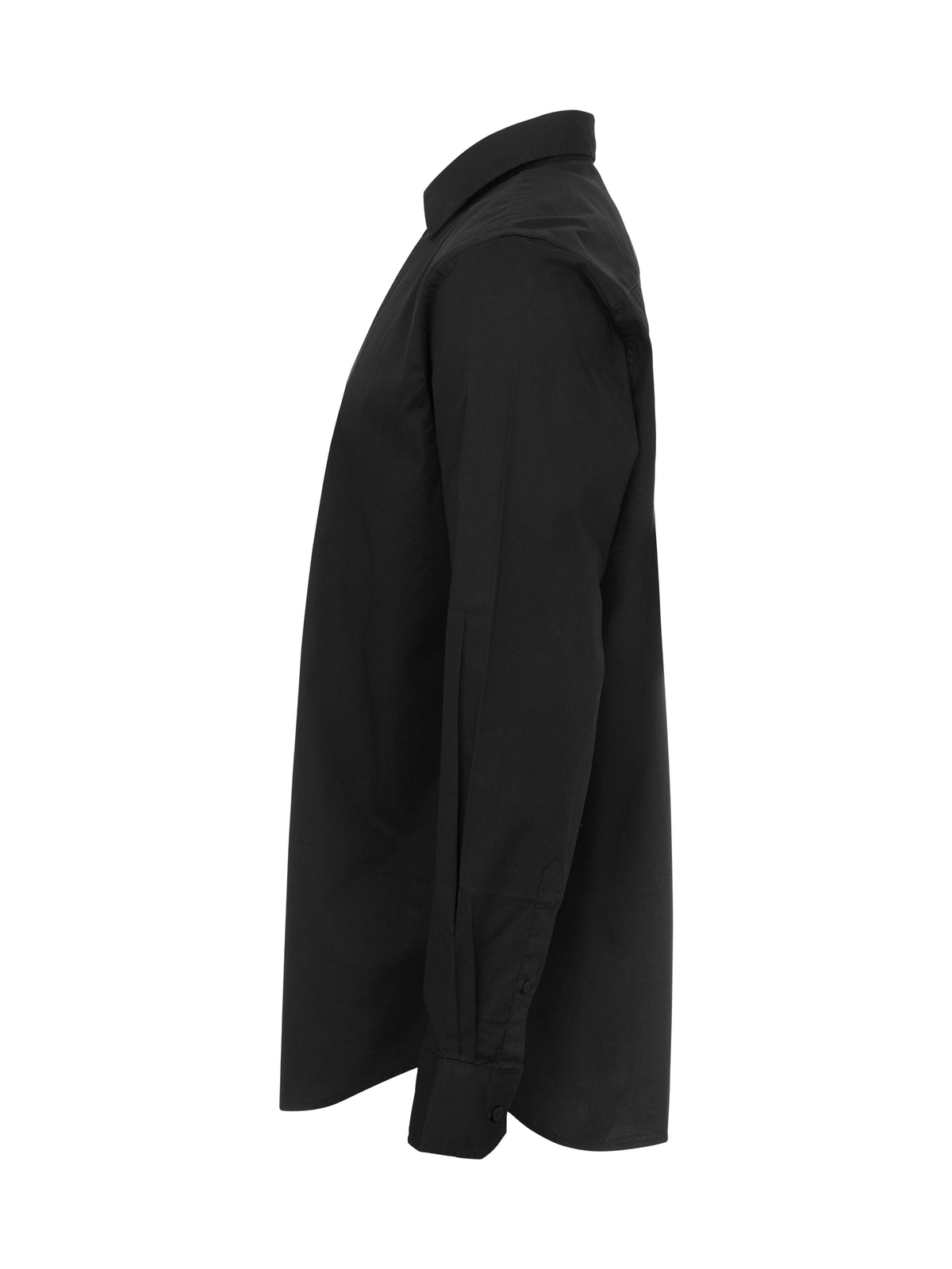 Cottover Poplin Comfort Man Schwarz, Seitenansicht links