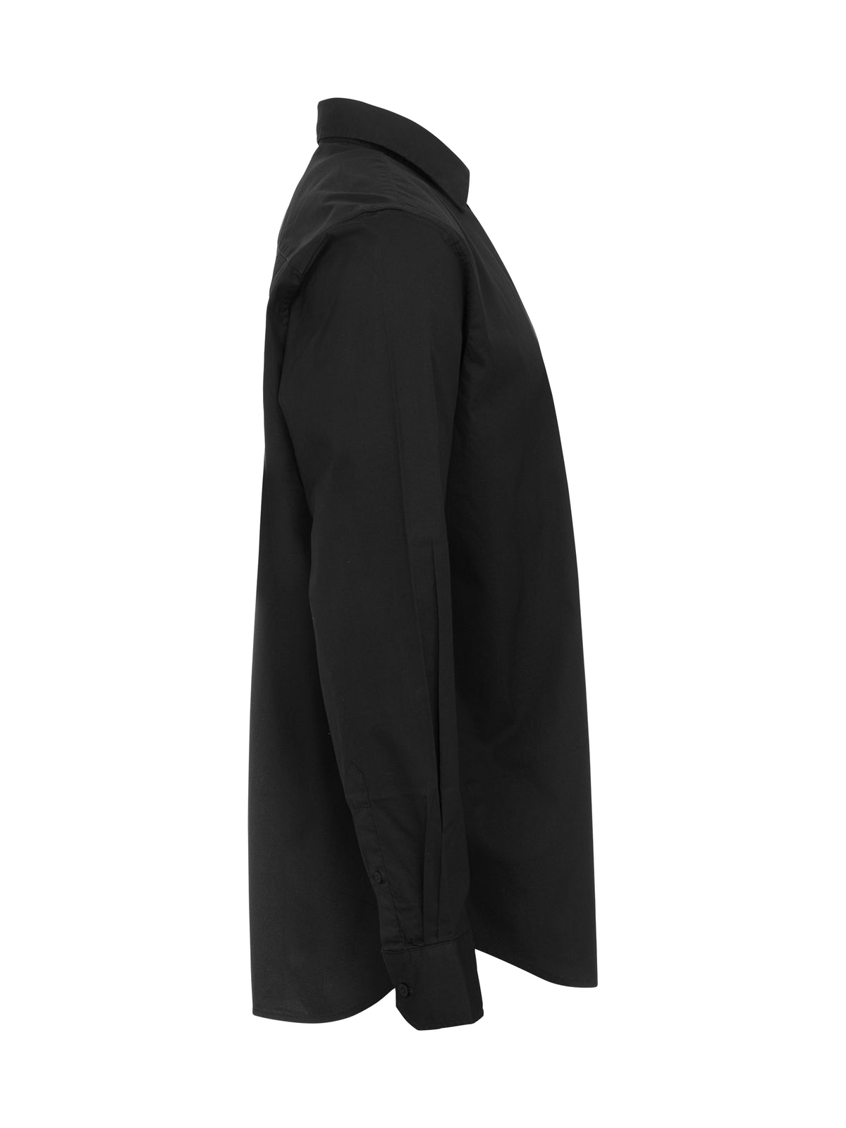 Cottover Poplin Comfort Man Schwarz, Seitenansicht rechts
