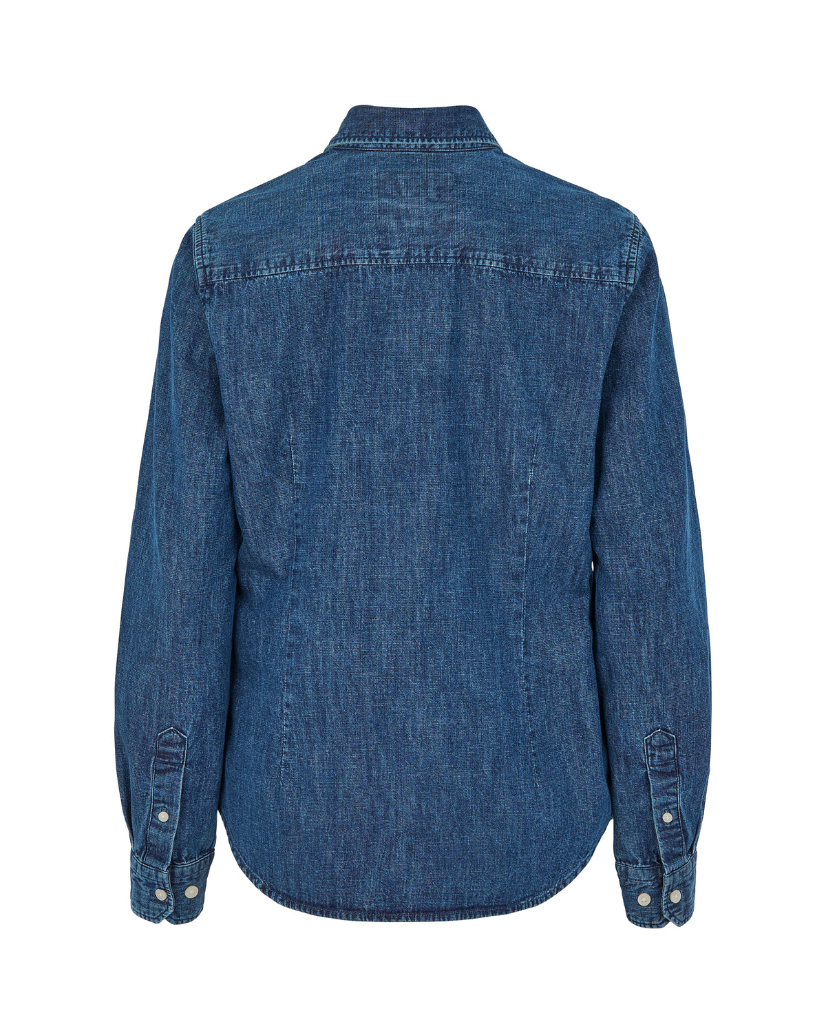 Cottover Hemd Dark Denim Damen Navy, Rückansicht