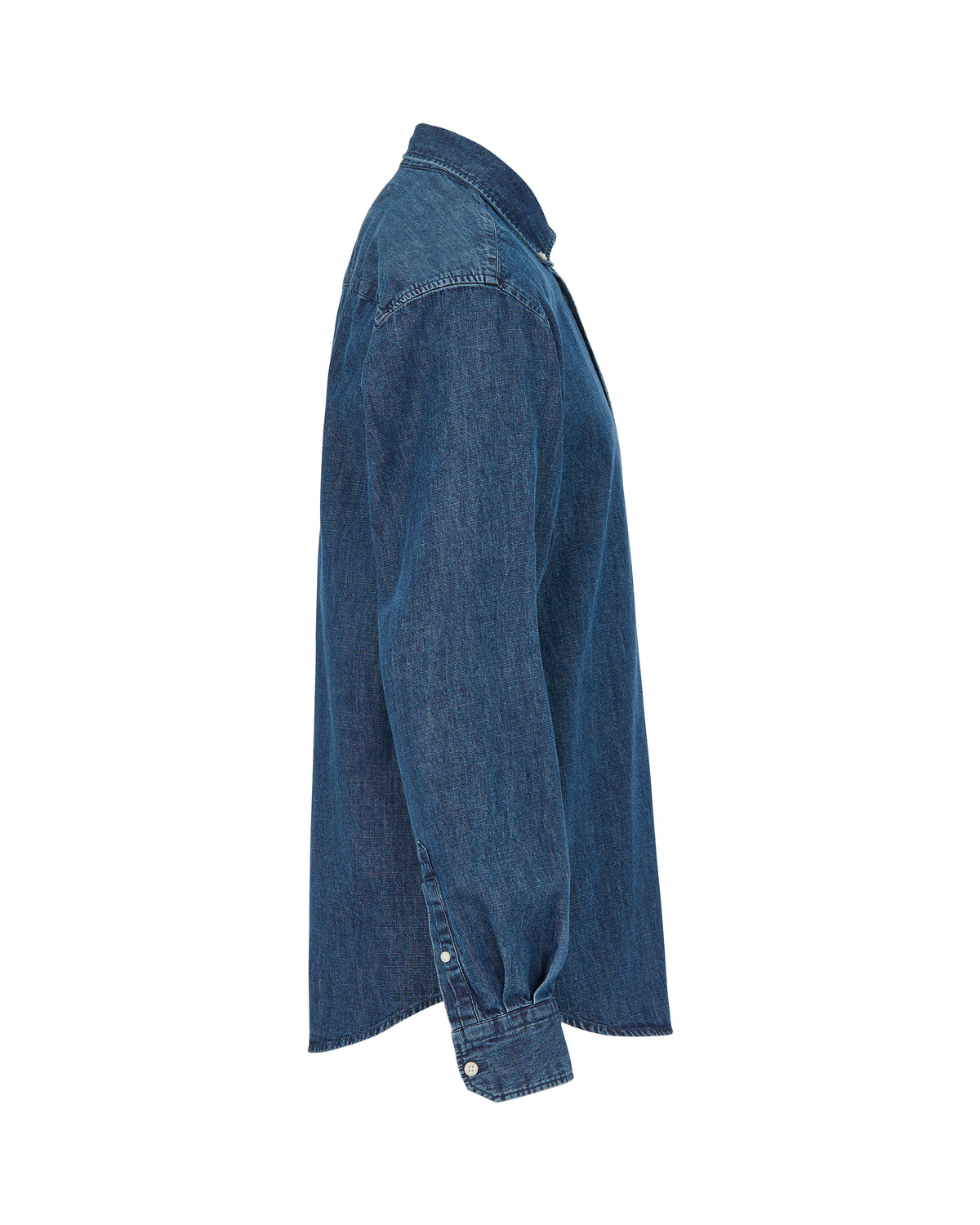 Cottover Hemd Dark Denim Comfort Herren Navy, Seitenansicht rechts