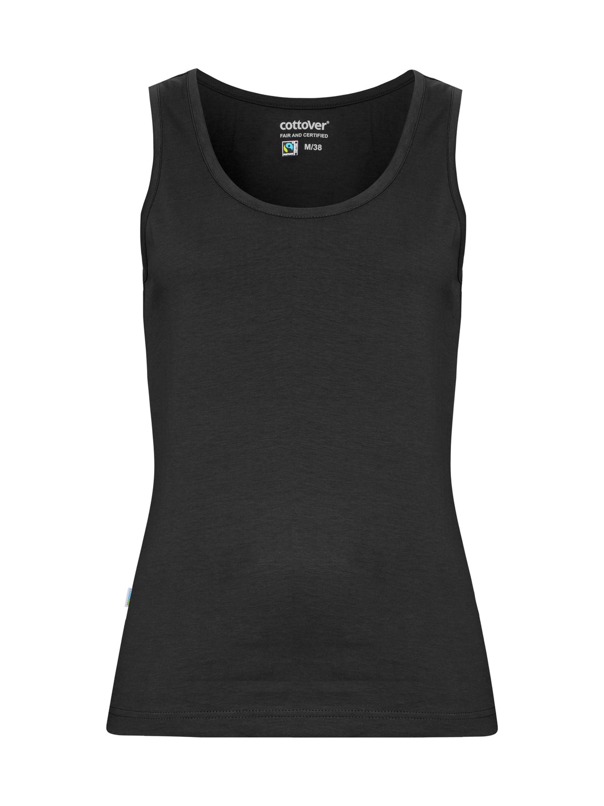 Cottover Tanktop Lady Schwarz, Vorderansicht