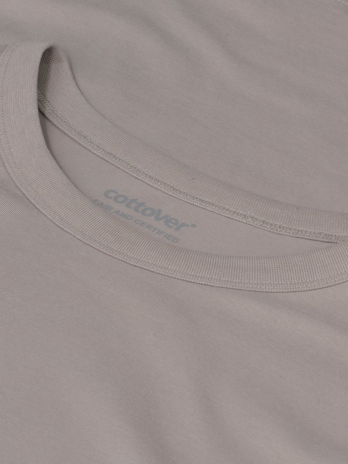 Cottover Relaxed LS Unisex Sand, Detailansicht