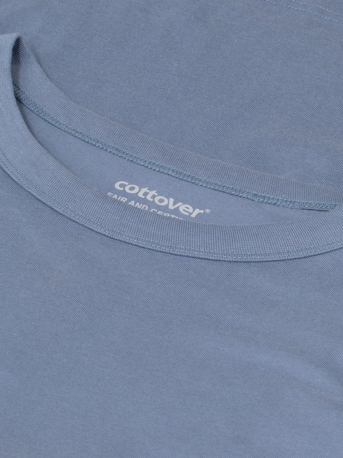Cottover Relaxed LS Unisex Blaugrau, Detailansicht