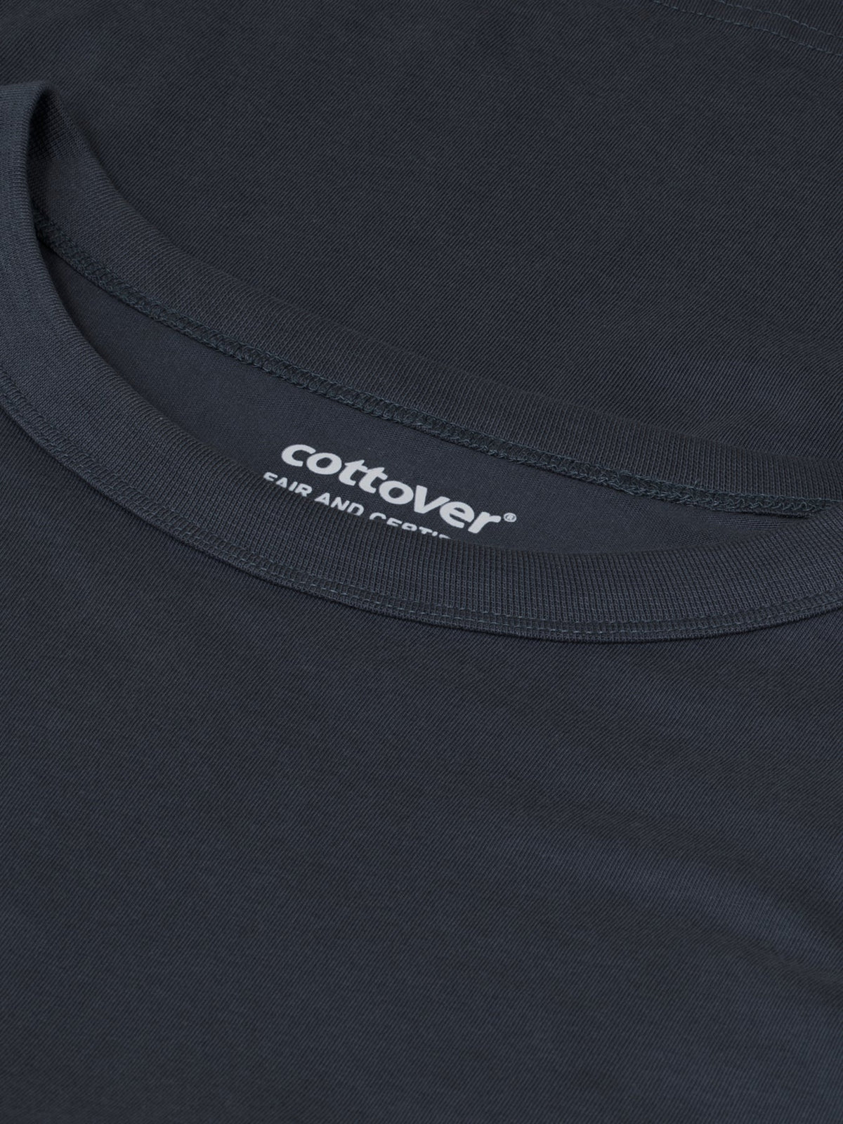 Cottover Relaxed LS Unisex Marine, Detailansicht