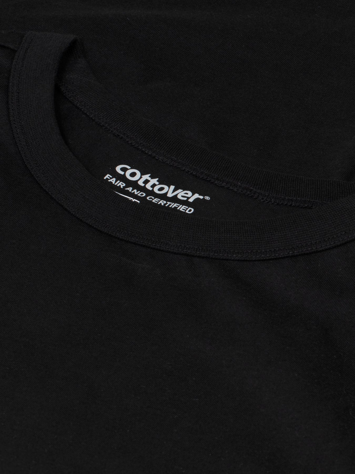 Cottover Relaxed LS Unisex Schwarz, Detailansicht