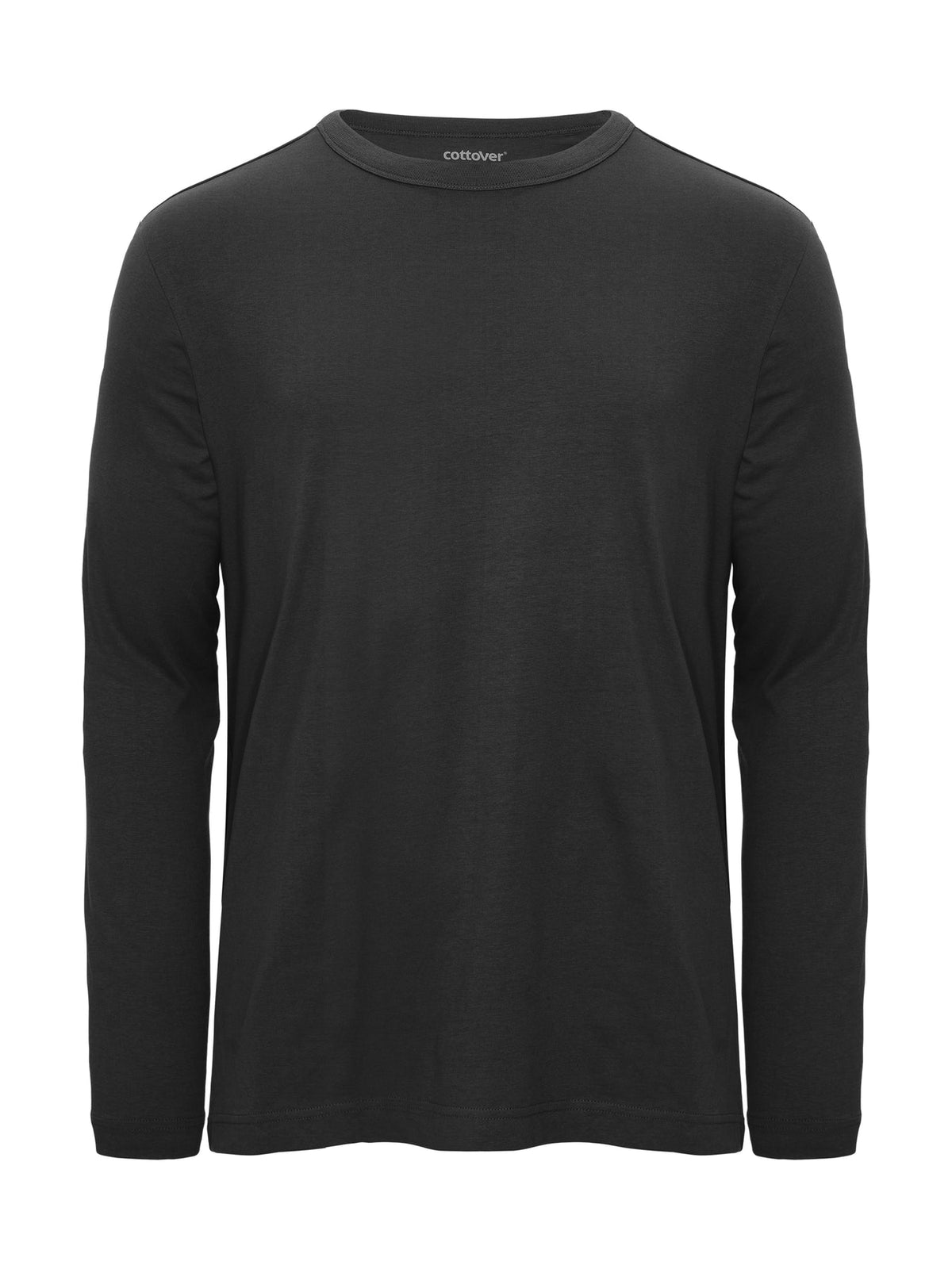 Cottover Relaxed LS Unisex Schwarz, Vorderansicht