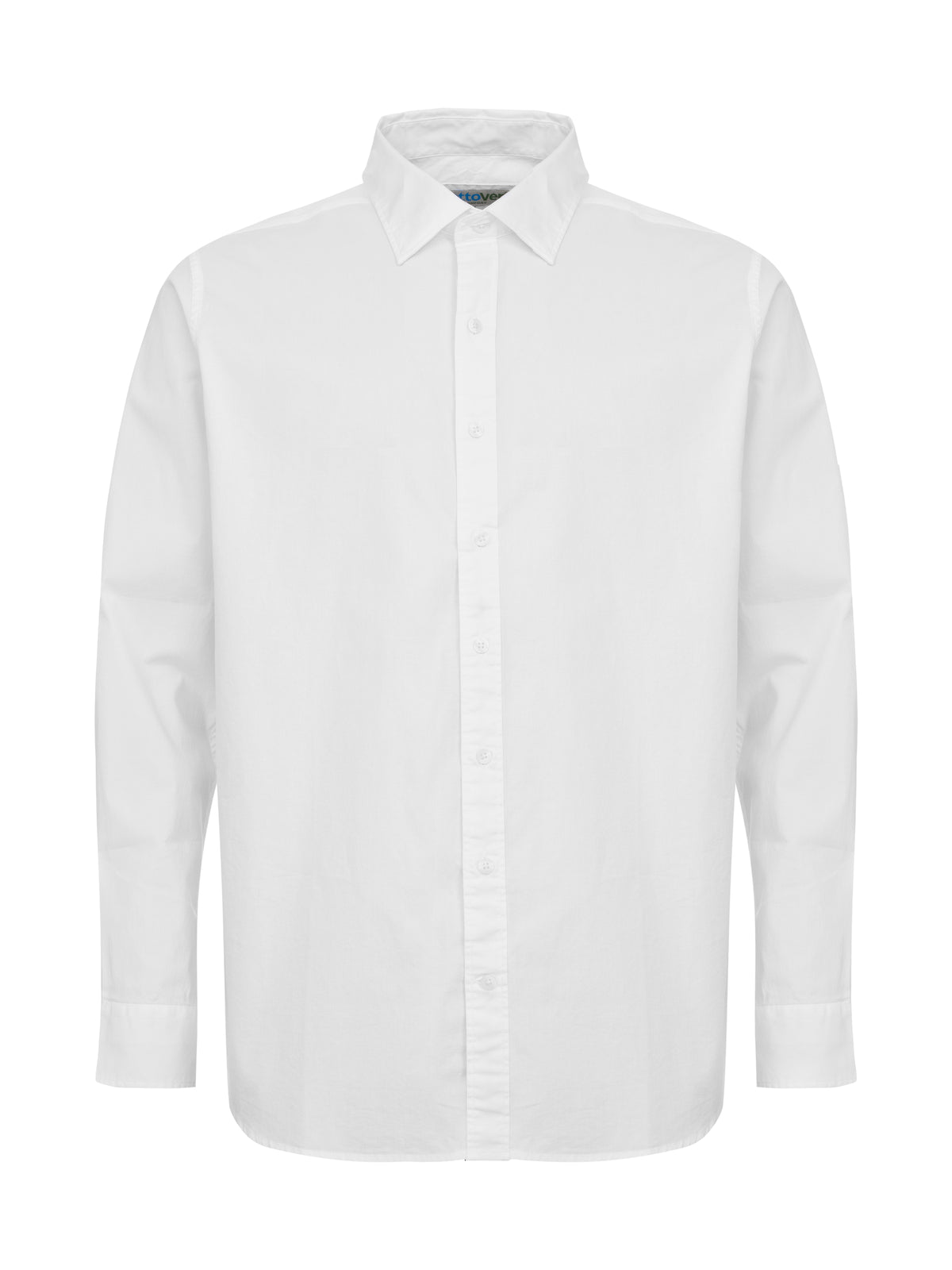 Cottover Poplin Slim fit Man Weiss, Vorderansicht