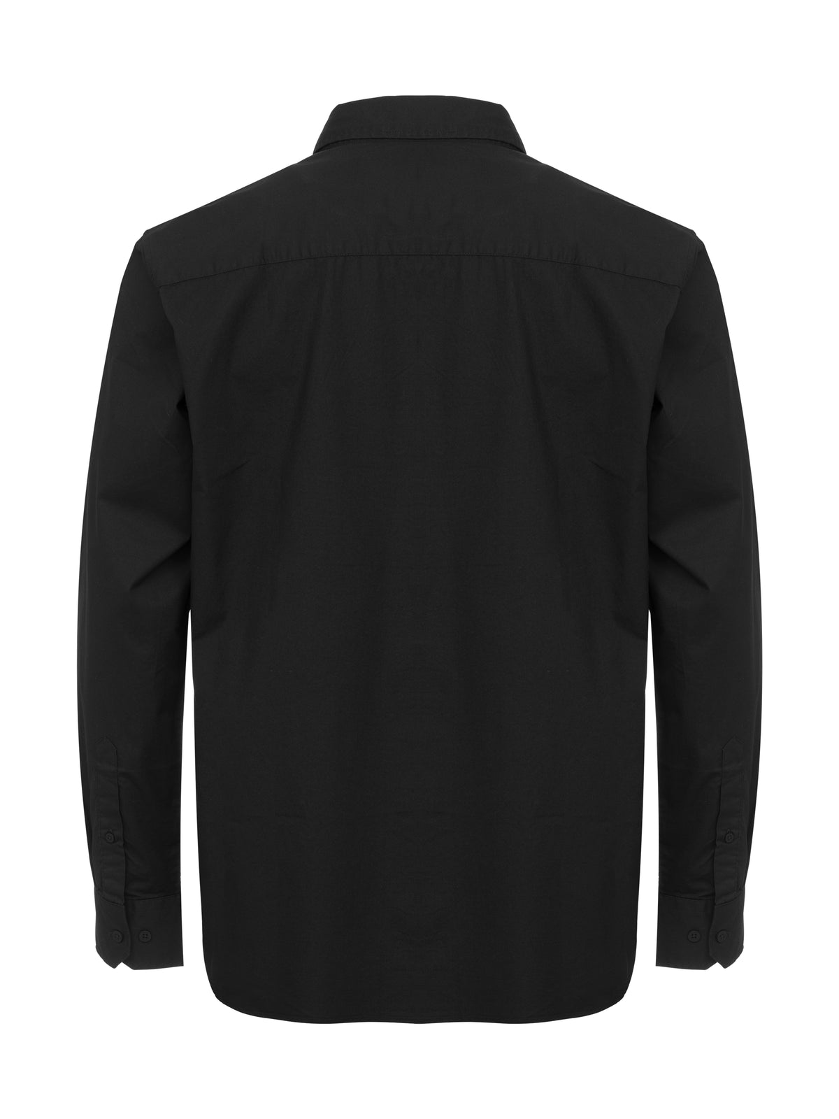 Cottover Poplin Slim fit Man Schwarz, Rückansicht