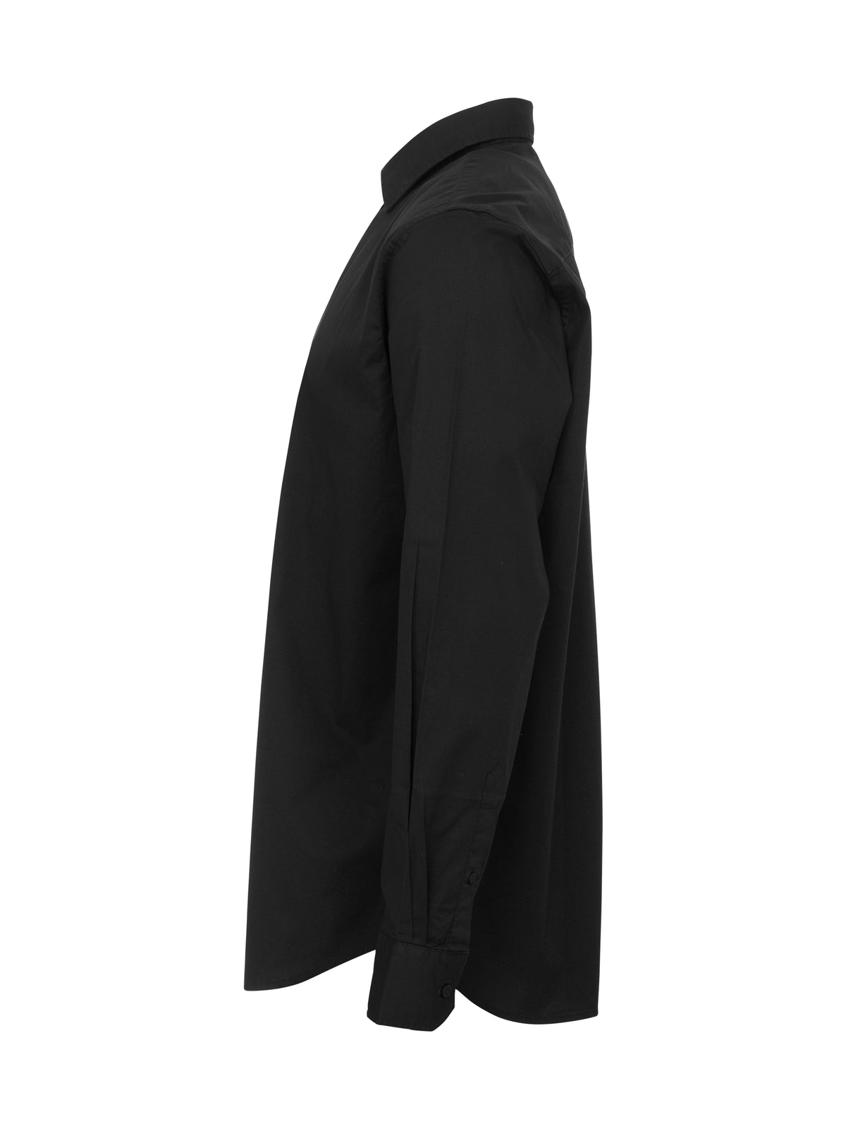 Cottover Poplin Slim fit Man Schwarz, Seitenansicht links