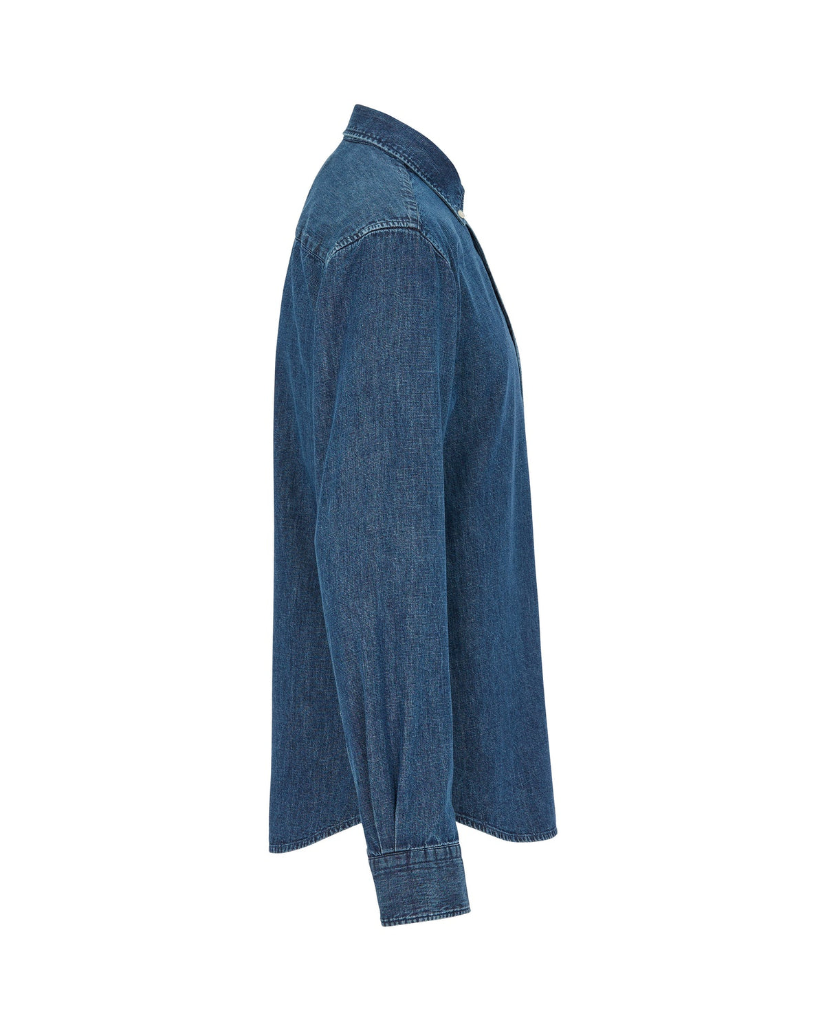 Cottover Hemd Dark Denim Slim fit Herren Navy, Seitenansicht rechts