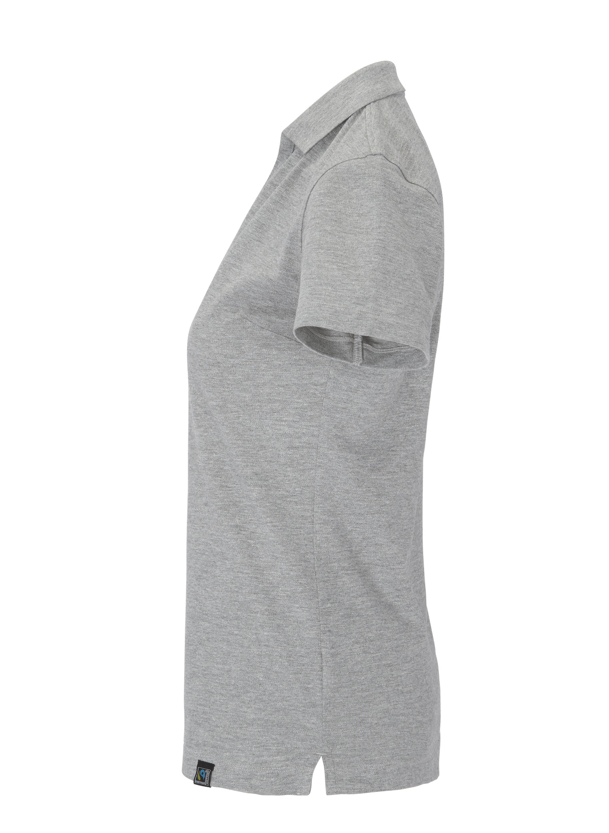 Cottover Stretch Pique Lady Graumeliert, Seitenansicht links