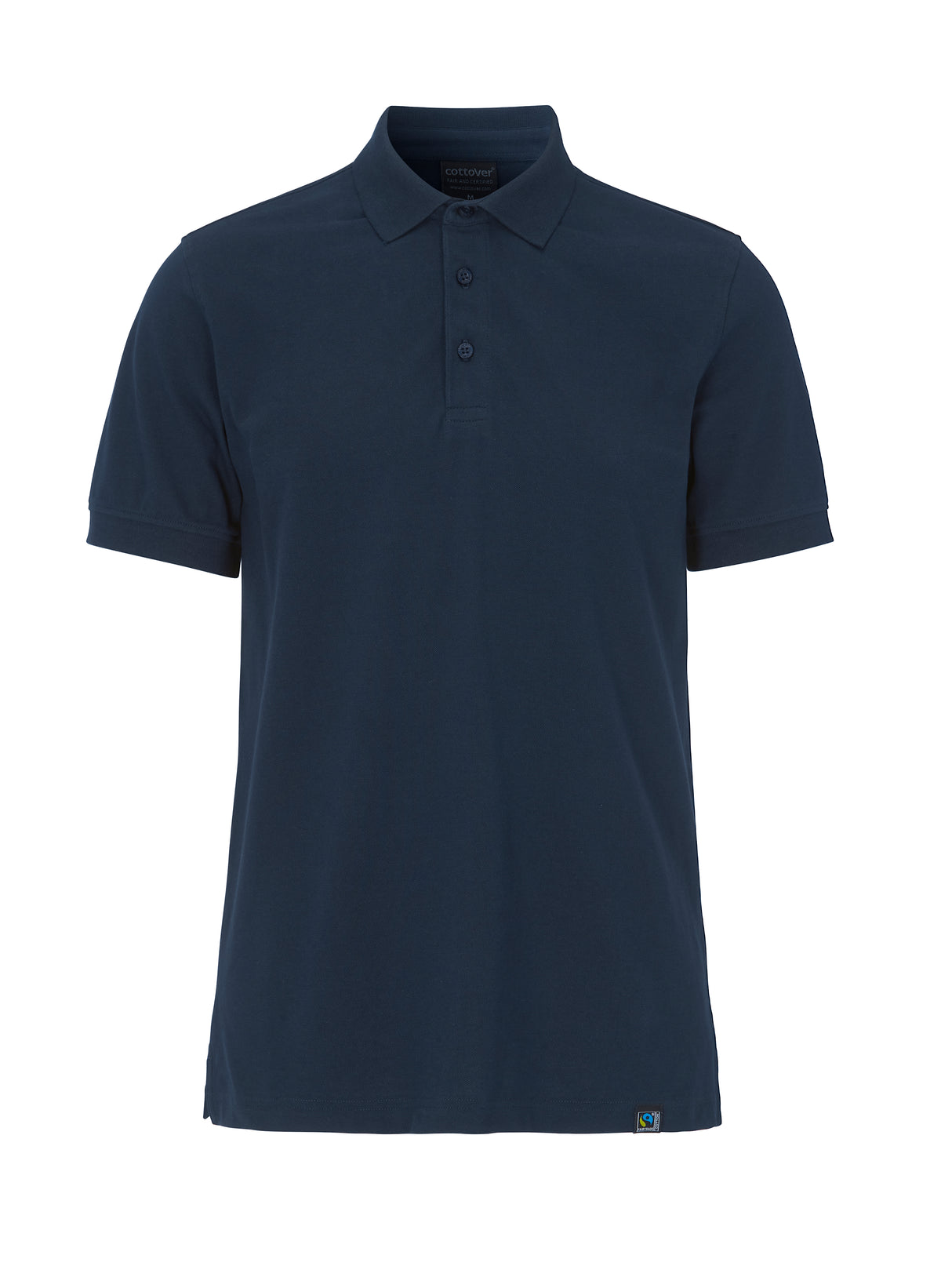 Cottover Stretch Piqué Man Marine, Vorderansicht