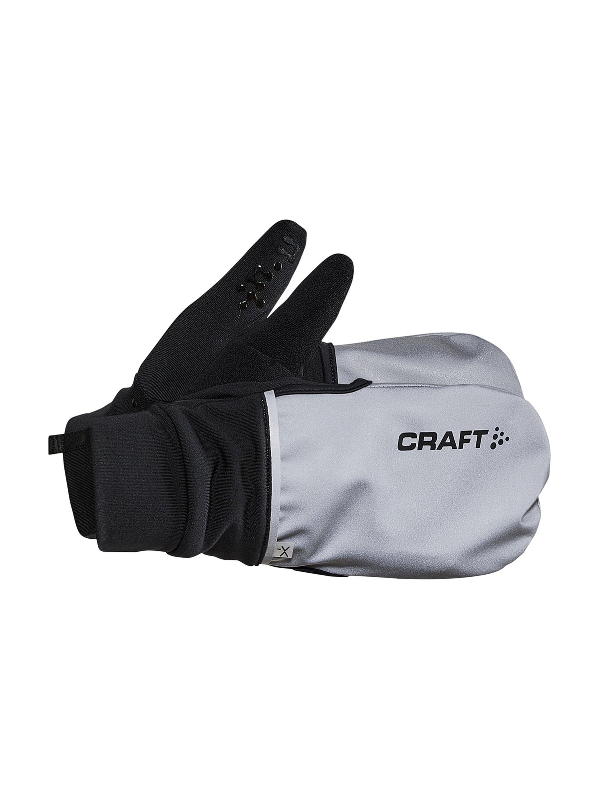 Craft ADV Hybrid Weather Glove in Silber/Schwarz, Vorderansicht
