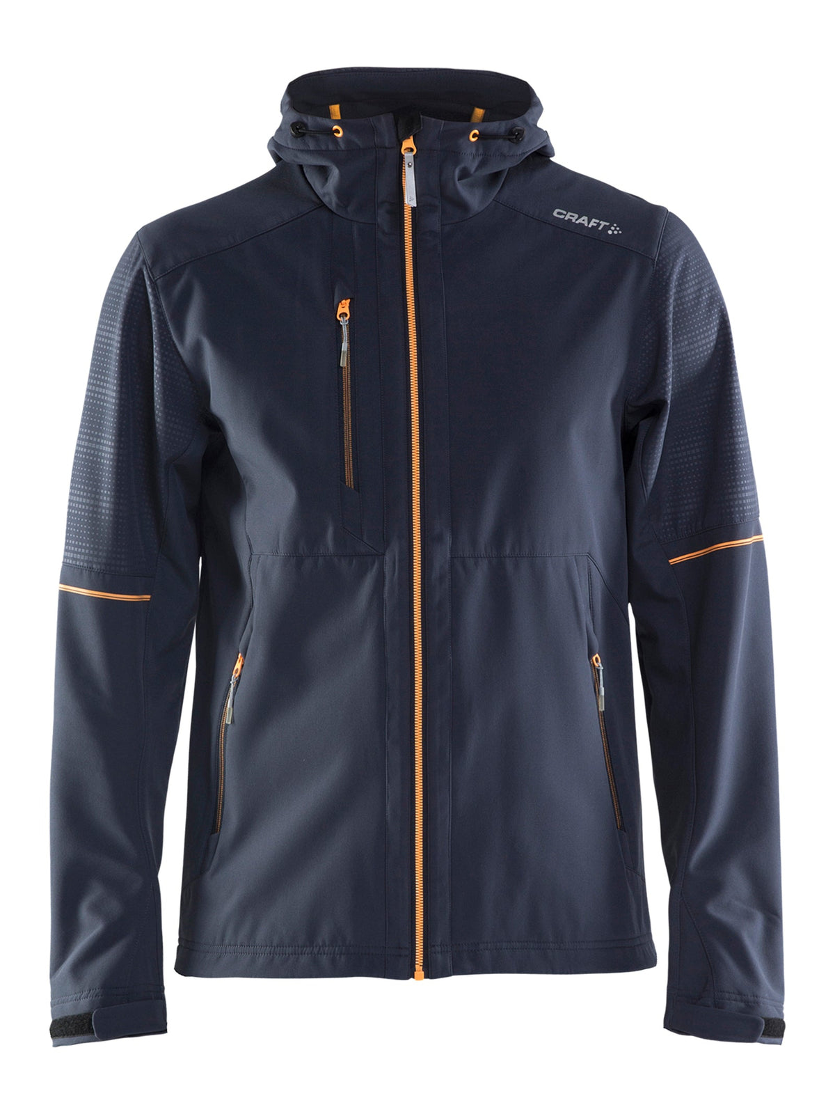 Craft Highland Jacket Herren in Orange/Grau, Vorderansicht