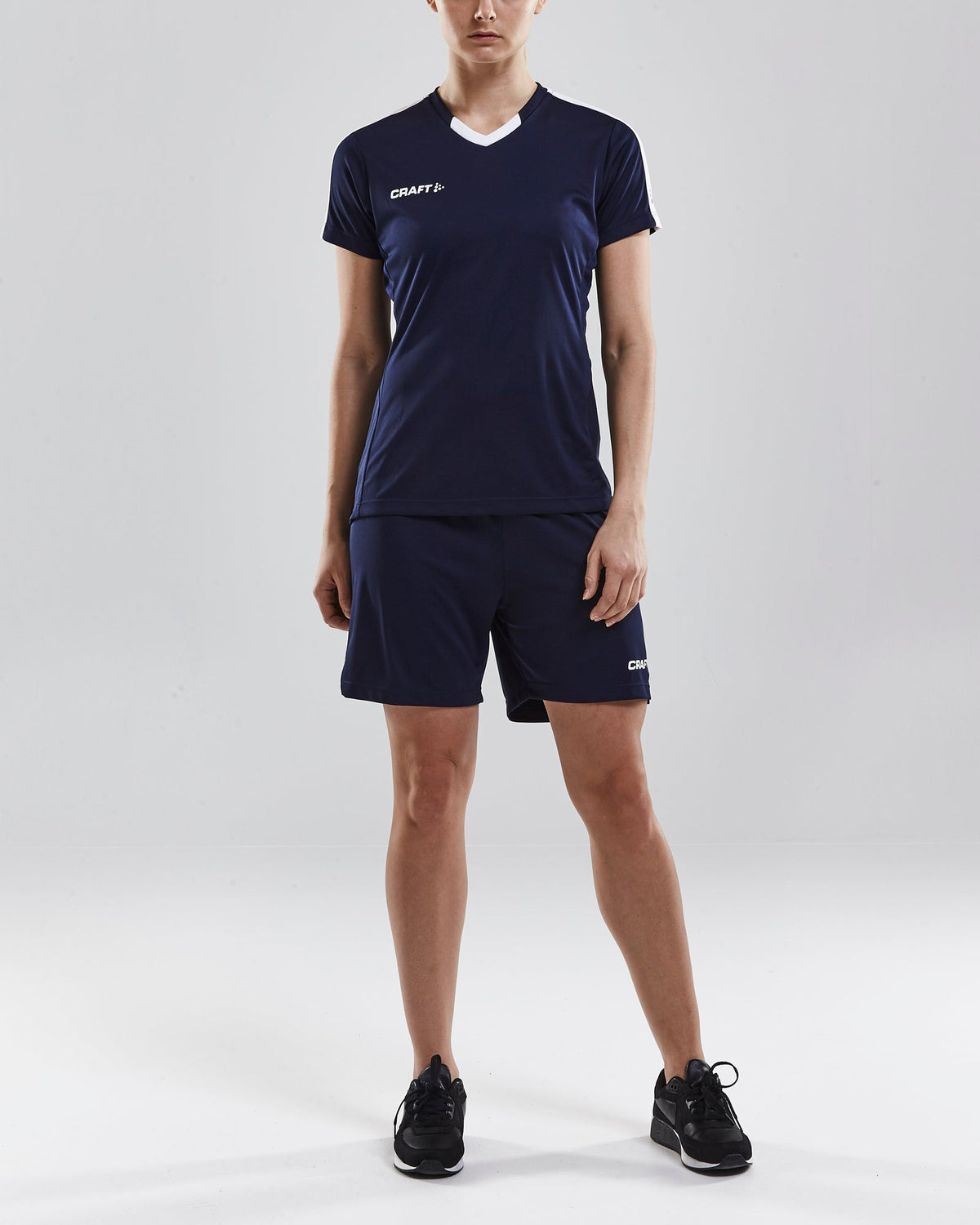 Craft Progress Jersey Contrast Damen in Navy, Detailansicht