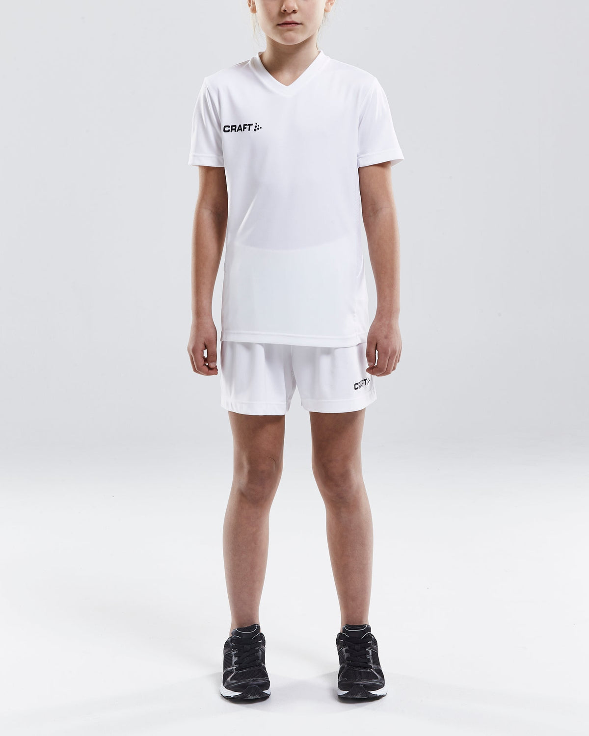 Craft Squad Go Jersey Solid Junior in Weiss, Detailansicht