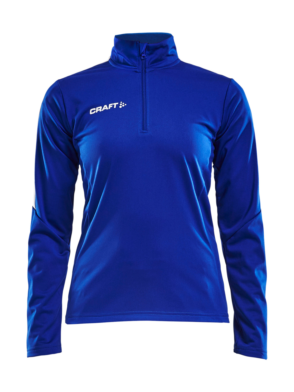 Craft Progress Halfzip LS Tee Damen in Kobaltblau, Vorderansicht