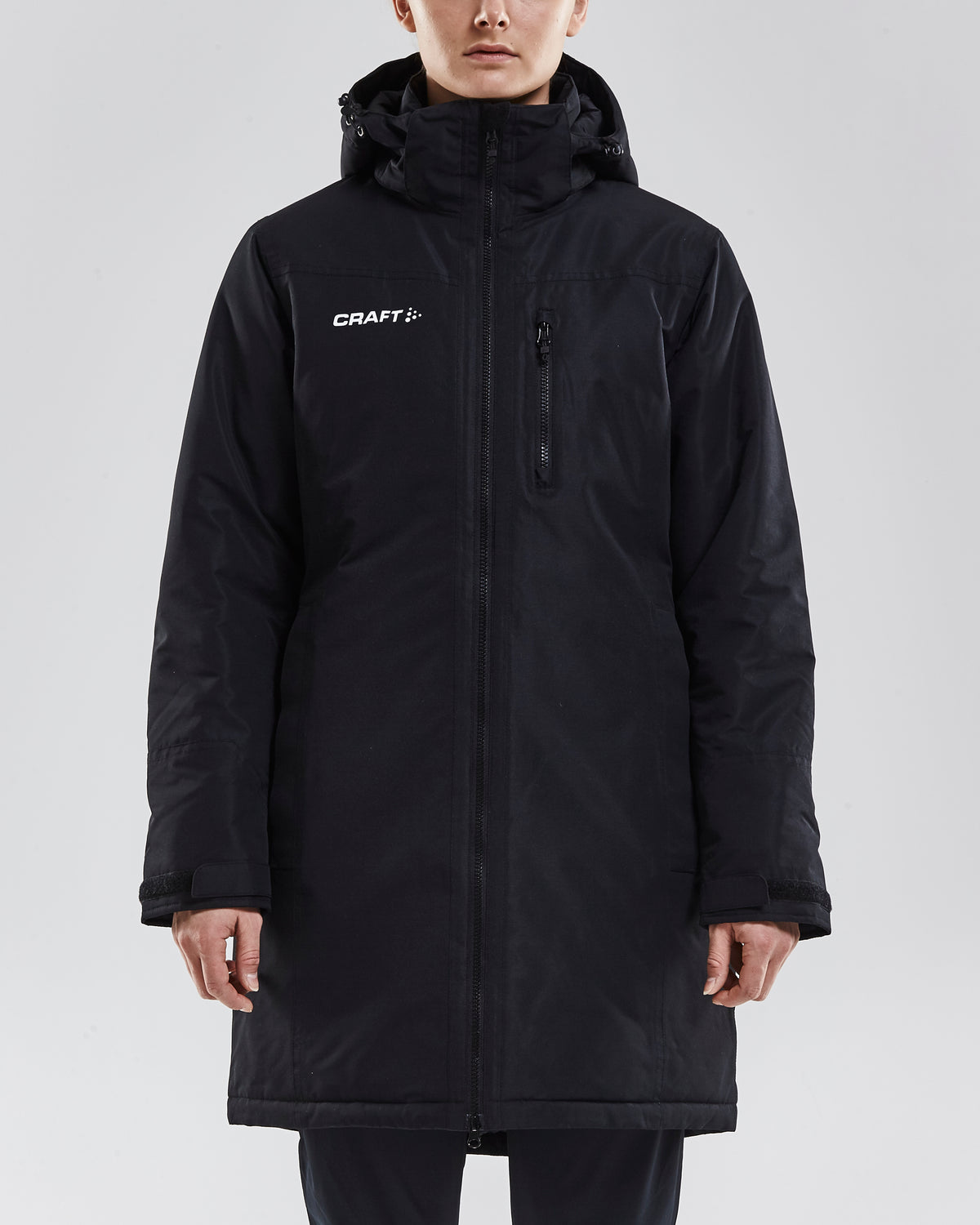 Craft Jacket Parkas Damen in Schwarz, Detailansicht